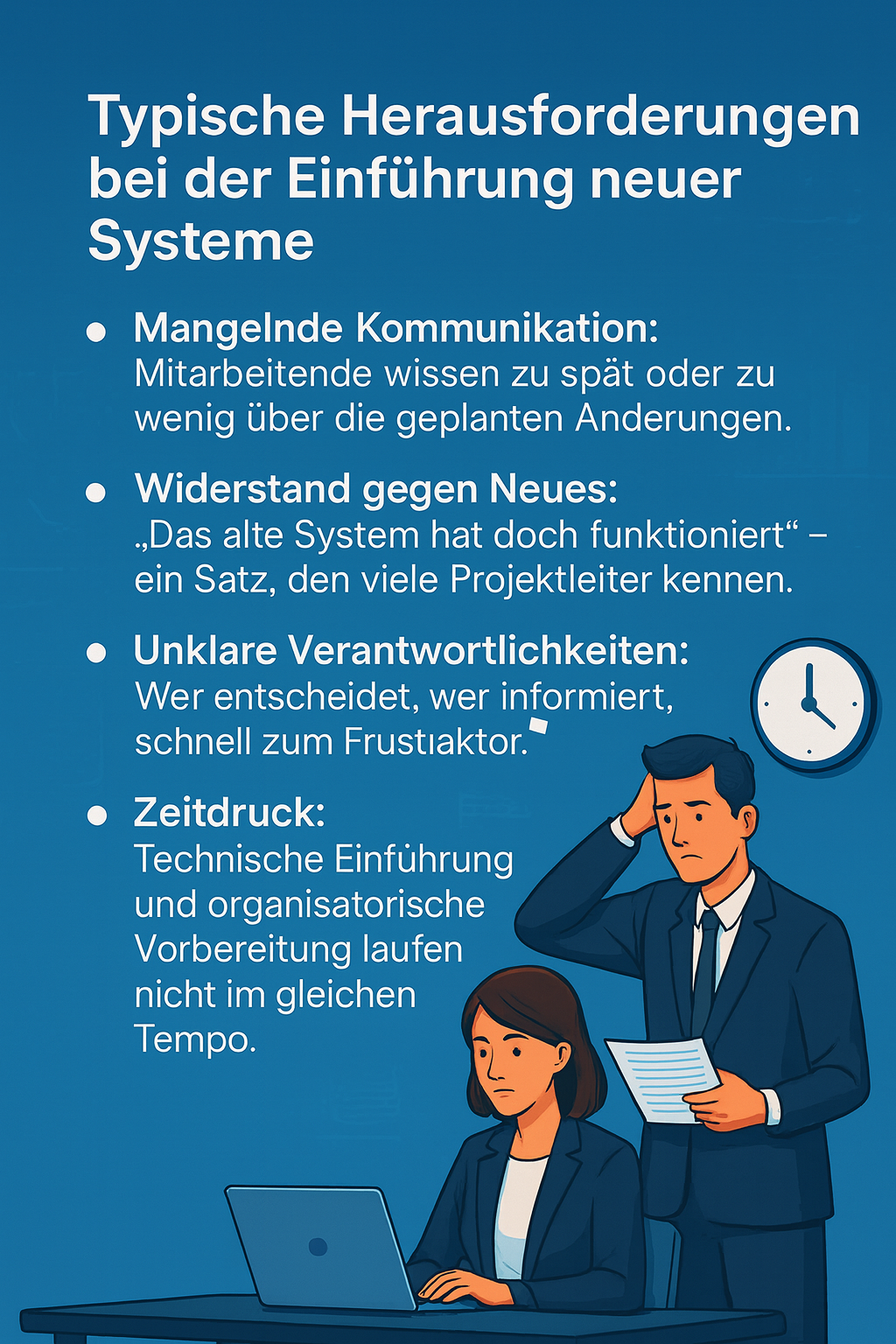 Typische Herausforderungen bei der Einführung neuer Systeme